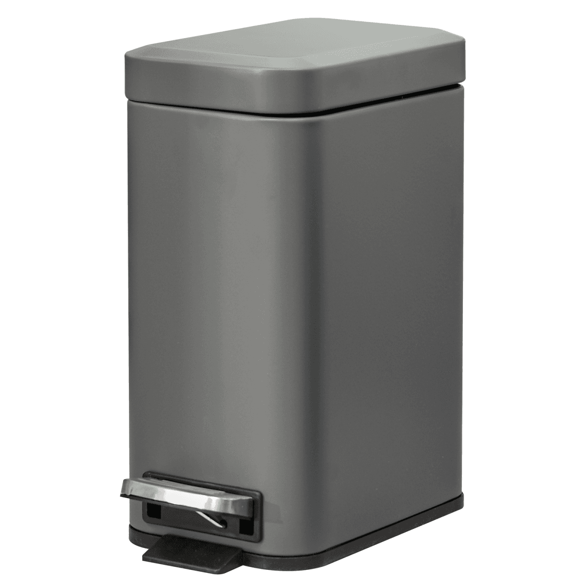 5L Steel Step Trash Can with Quiet-Closed Lid, Silent and Gentle Open,